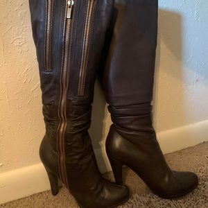 Jessica Simpson Leather Zipper Boots
